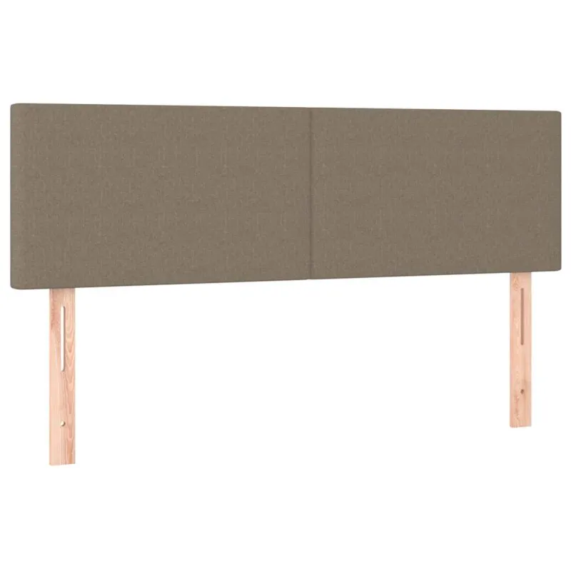 Osmanų lova su čiužiniu ir LED, taupe, 140x190cm, audinys