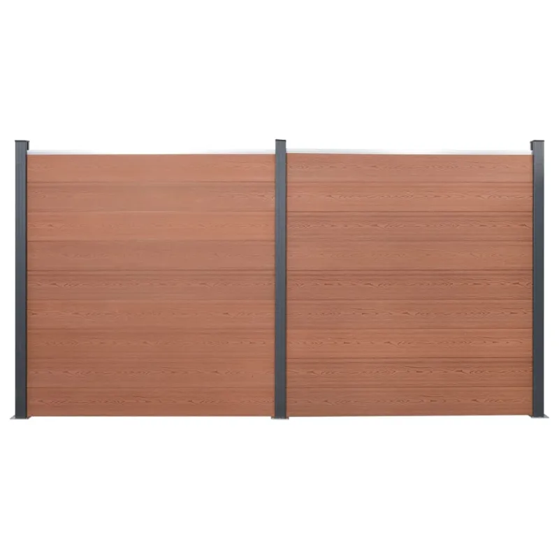 Tvoros segmento rinkinys, rudos spalvos, 353x186cm, WPC