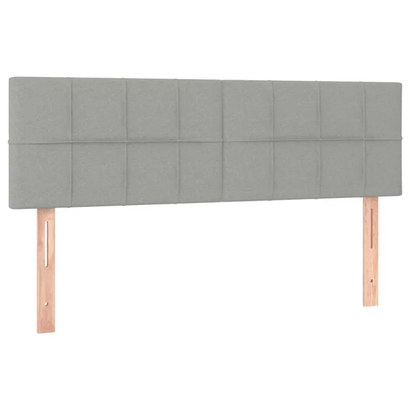 Osmanų lova su čiužiniu ir LED šviesiai pilka 140x190cm audinys