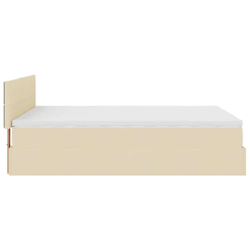 Osmanų lova su čiužiniu ir LED kreminiu 140x190cm audinys