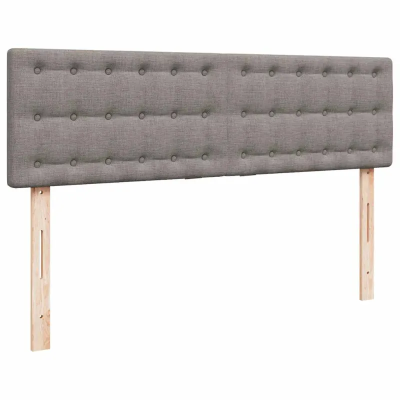 Osmanų lova su čiužiniu ir LED, taupe, 140x190cm, audinys