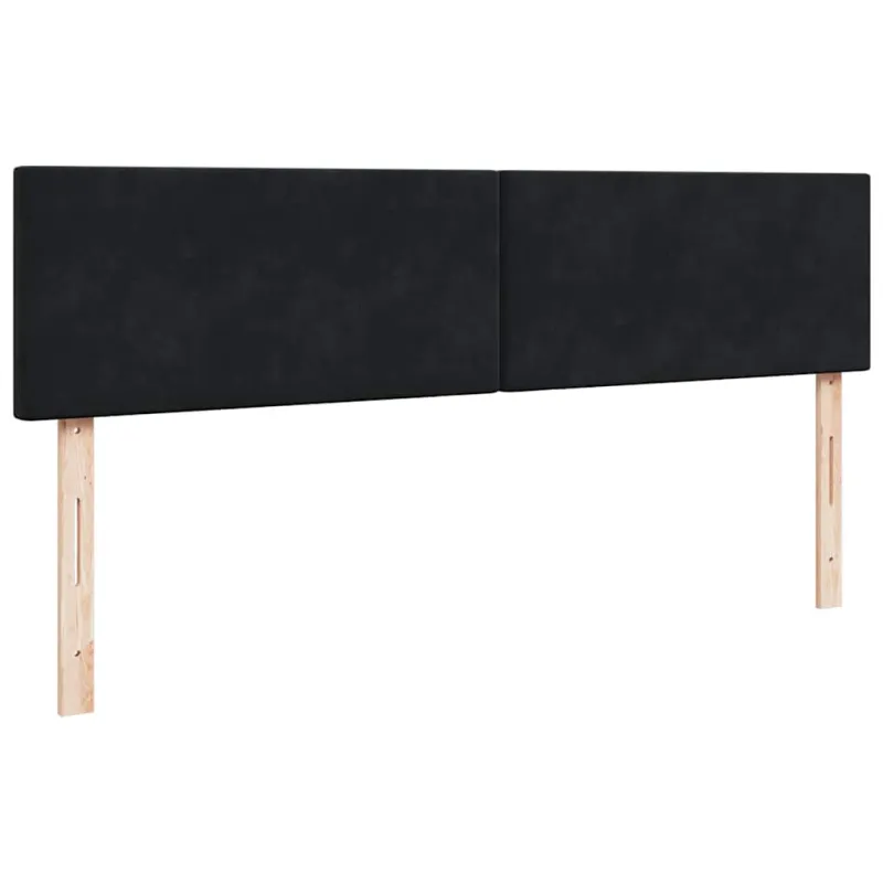 Osmanų lova su čiužiniu ir LED Juodas 160x200cm Velvet
