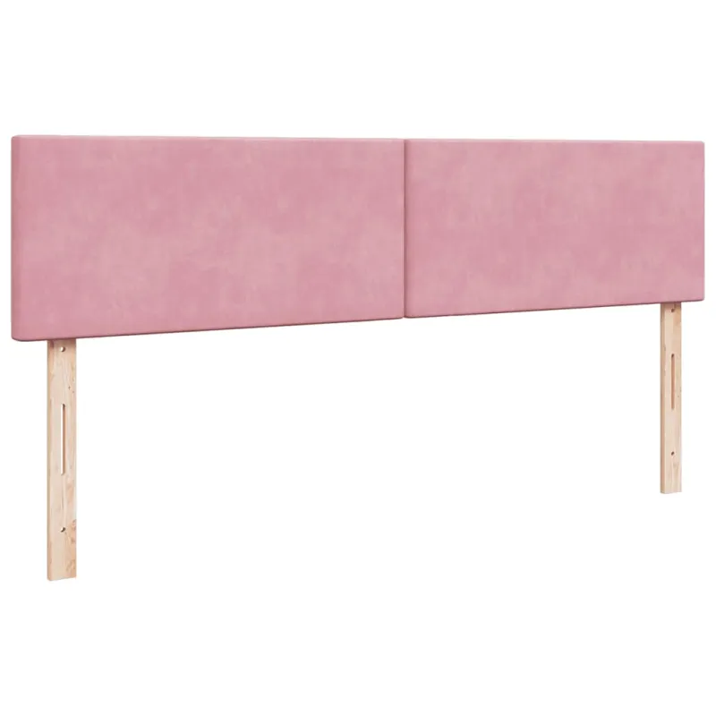 Osmanų lova su čiužiniu ir LED Rožinis 160x200cm Velvet