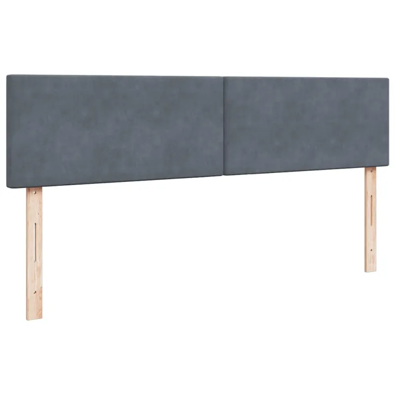Osmanų lova su čiužiniu ir LED Tamsiai pilka 180x200cm Velvet