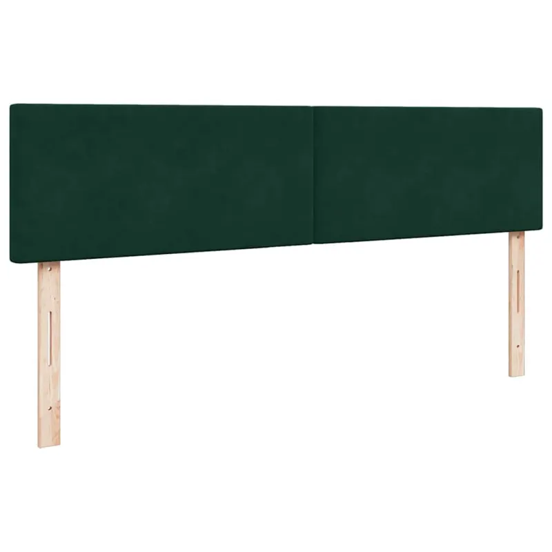 Osmanų lova su čiužiniu ir LED Tamsiai žalia 180x200cm Velvet