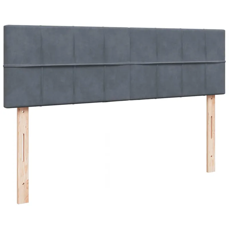 Osmanų lova su čiužiniu ir LED Tamsiai Pilka 140x200cm Velvet