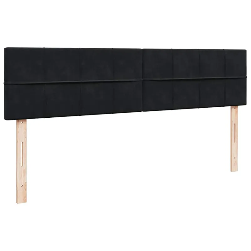 Osmanų lova su čiužiniu ir LED Juodas 160x200cm Velvet