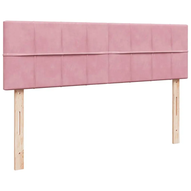 Osmanų lova su čiužiniu ir LED Rožinis 160x200cm Velvet