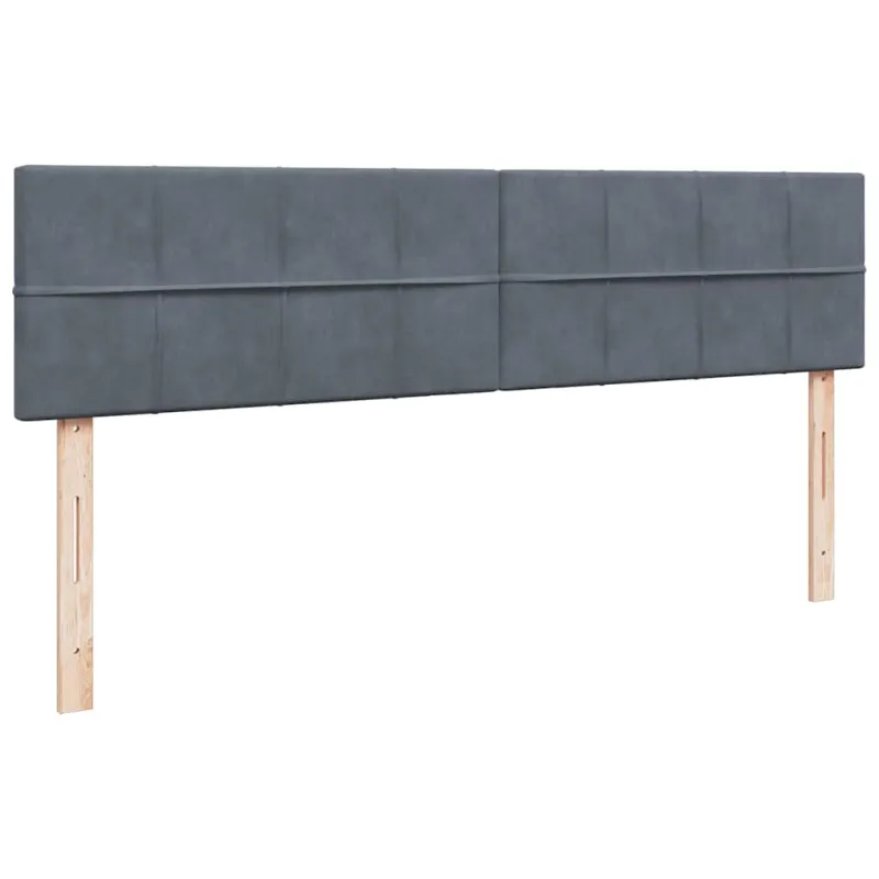 Osmanų lova su čiužiniu ir LED Tamsiai pilka 180x200cm Velvet