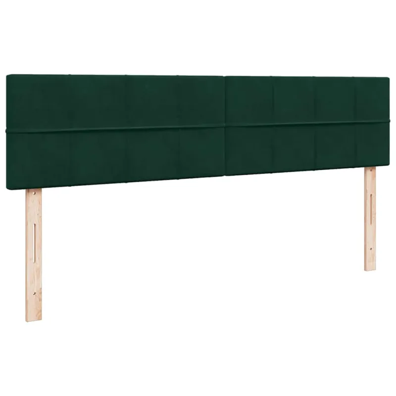 Osmanų lova su čiužiniu ir LED Tamsiai žalia 180x200cm Velvet