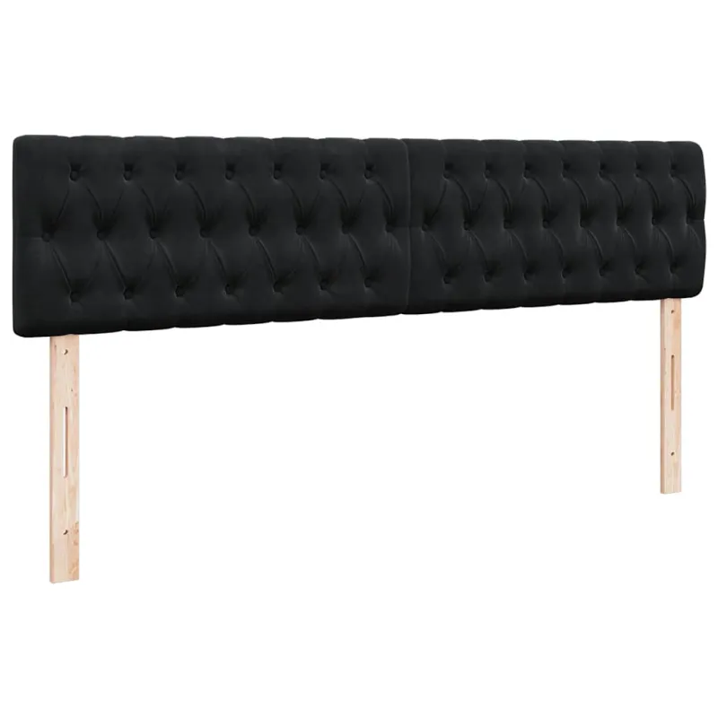 Osmanų lova su čiužiniu ir LED Juodas 160x200cm Velvet