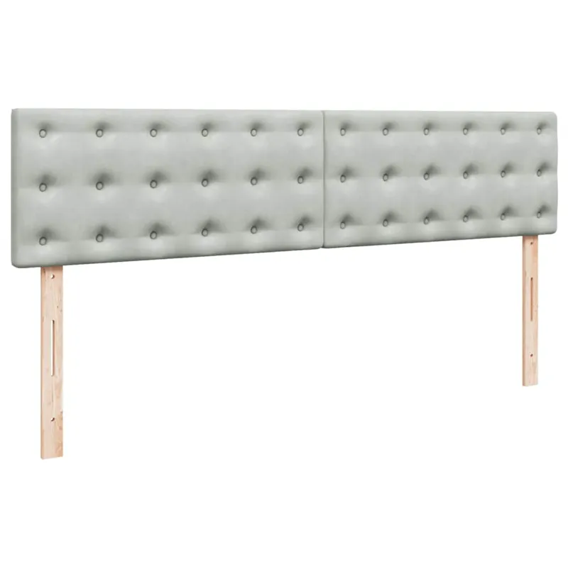 Osmanų lova su čiužiniu ir LED šviesiai pilka 160x200cm Velvet