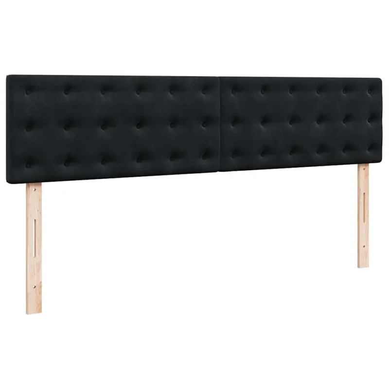 Osmanų lova su čiužiniu ir LED Juodas 180x200cm Velvet