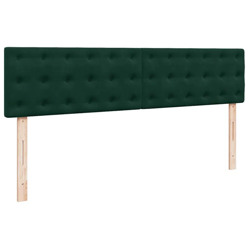Osmanų lova su čiužiniu ir LED Tamsiai žalia 180x200cm Velvet