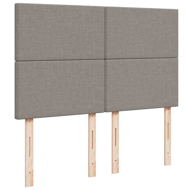 Osmanų lova su čiužiniu, taupe, 140x190cm, audinys