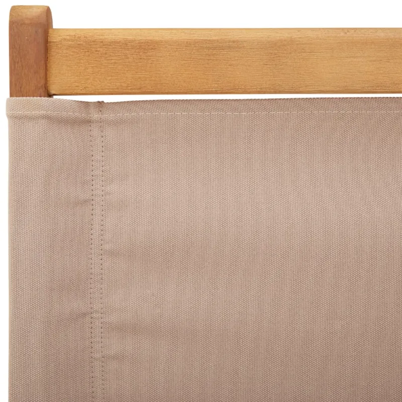 Sulankstomos sodo kėdės, 4vnt., taupe, audinys/mediena