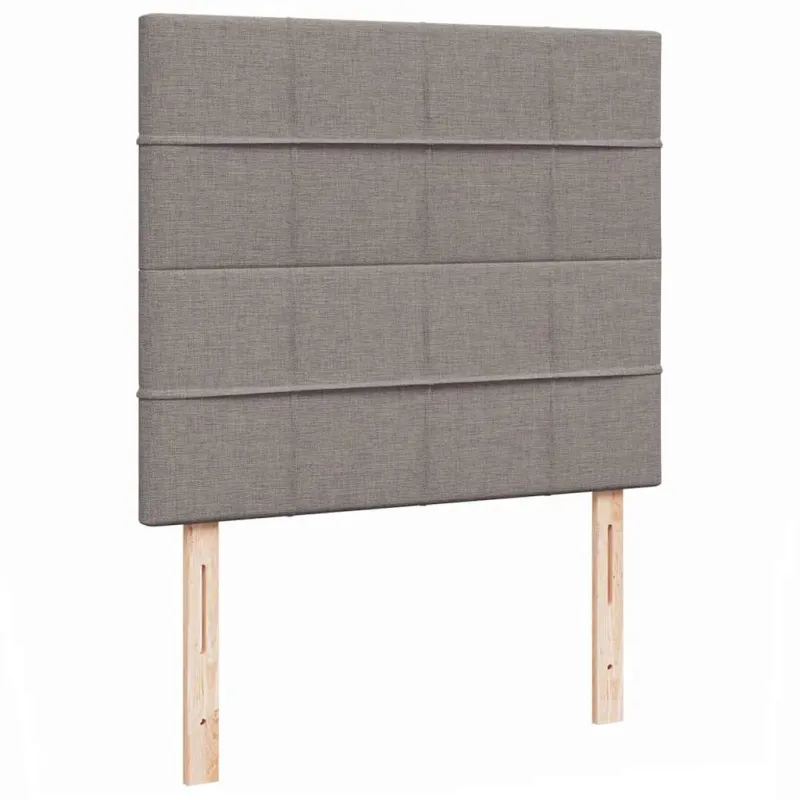 Osmanų lovos rėmas su čiužiniu, taupe, 120x190 cm, audinys