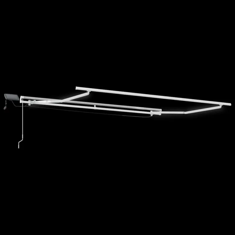 Rankiniu būdu ištraukiama markizė su LED, bordo, 300x250cm