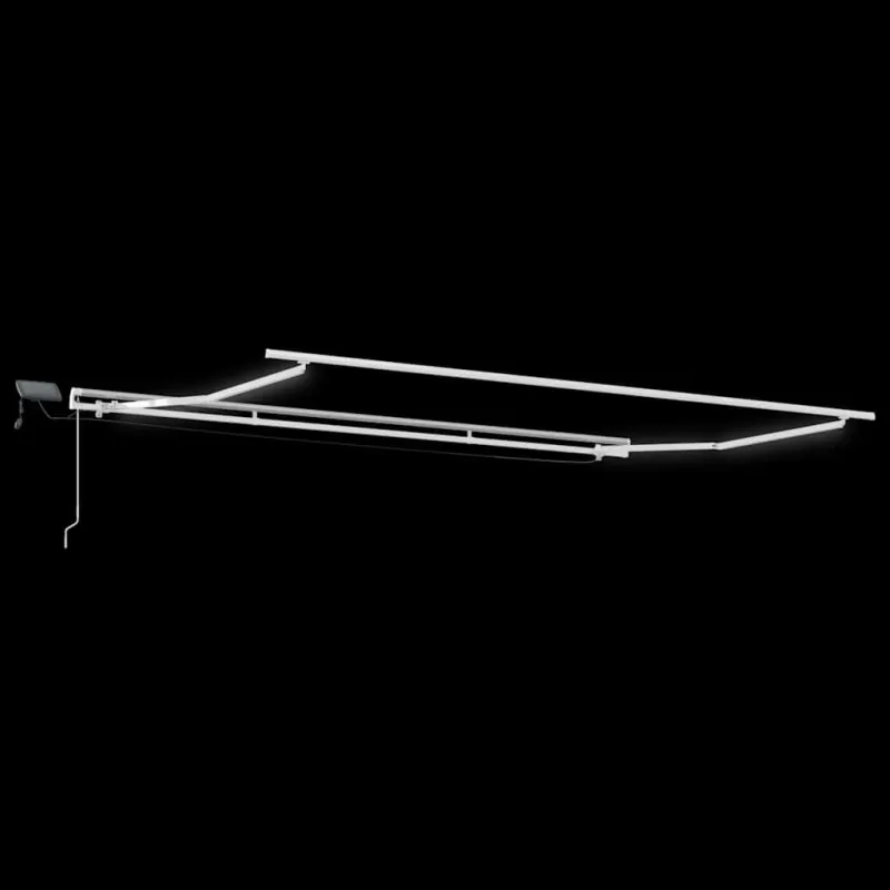 Rankiniu būdu ištraukiama markizė su LED, bordo, 400x300cm
