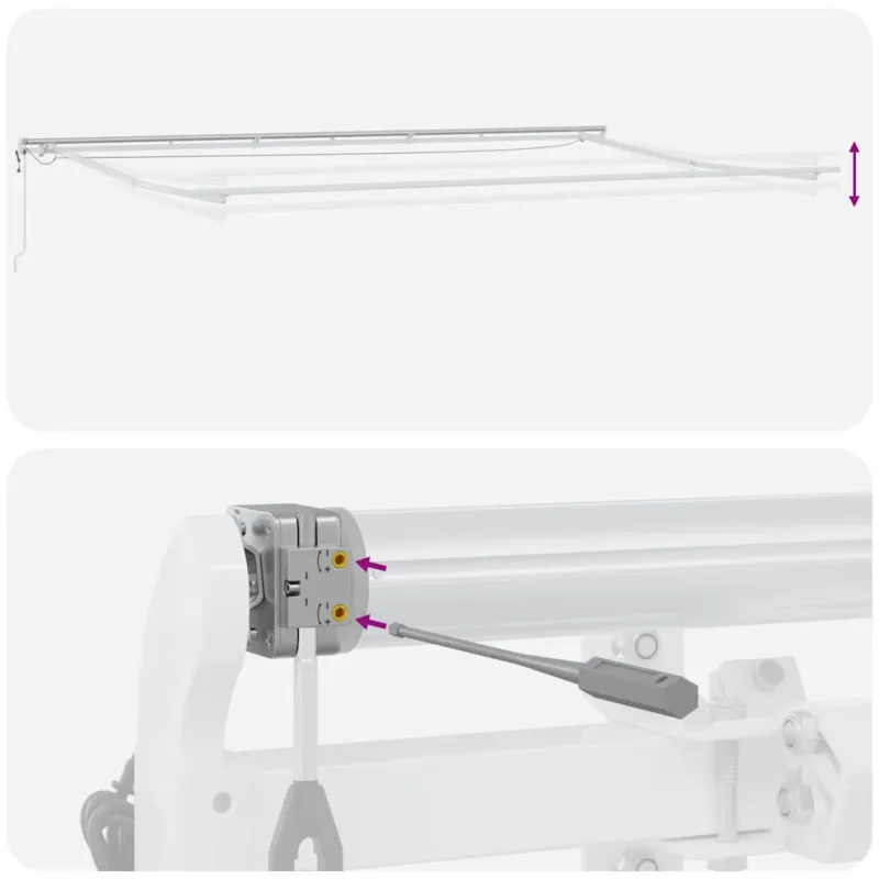 Automatinė ištraukiama markizė su LED, bordo spalvos, 600x300cm
