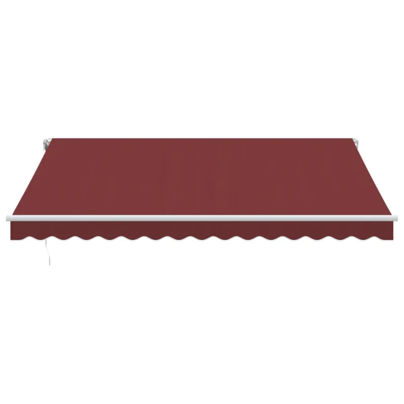 Automatinė ištraukiama markizė su LED, bordo spalvos, 400x350cm