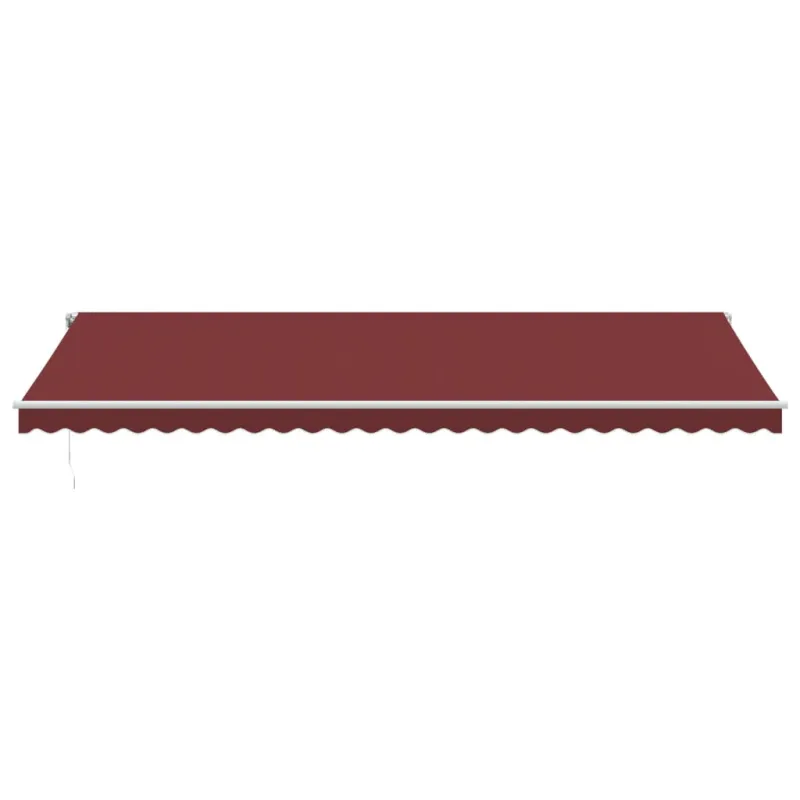 Automatinė ištraukiama markizė su LED, bordo spalvos, 600x350cm