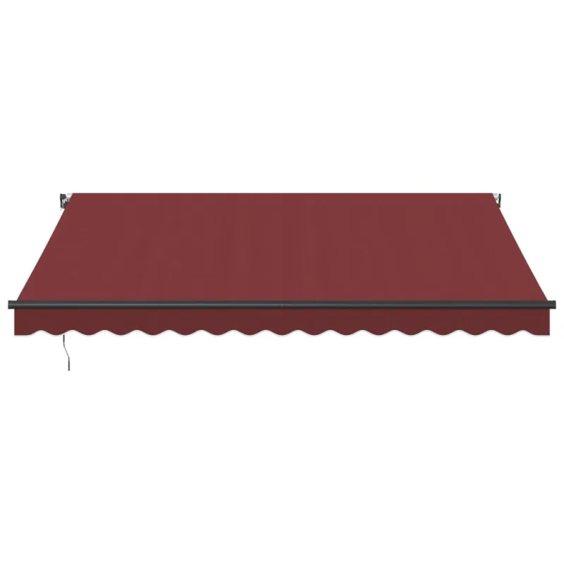 Rankiniu būdu ištraukiama markizė su LED, bordo, 400x350cm