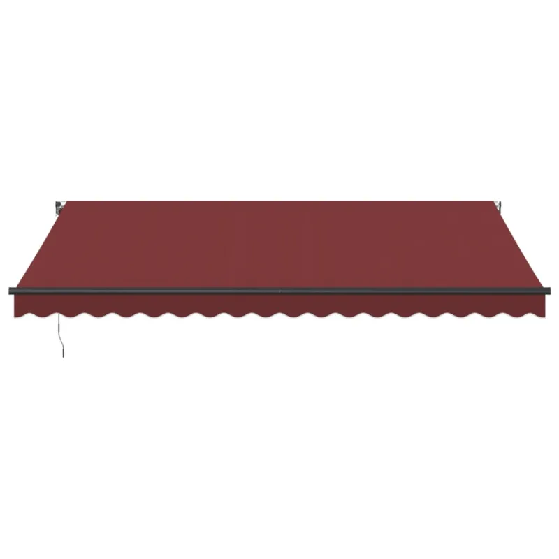 Automatinė ištraukiama markizė su LED, bordo spalvos, 450x350cm