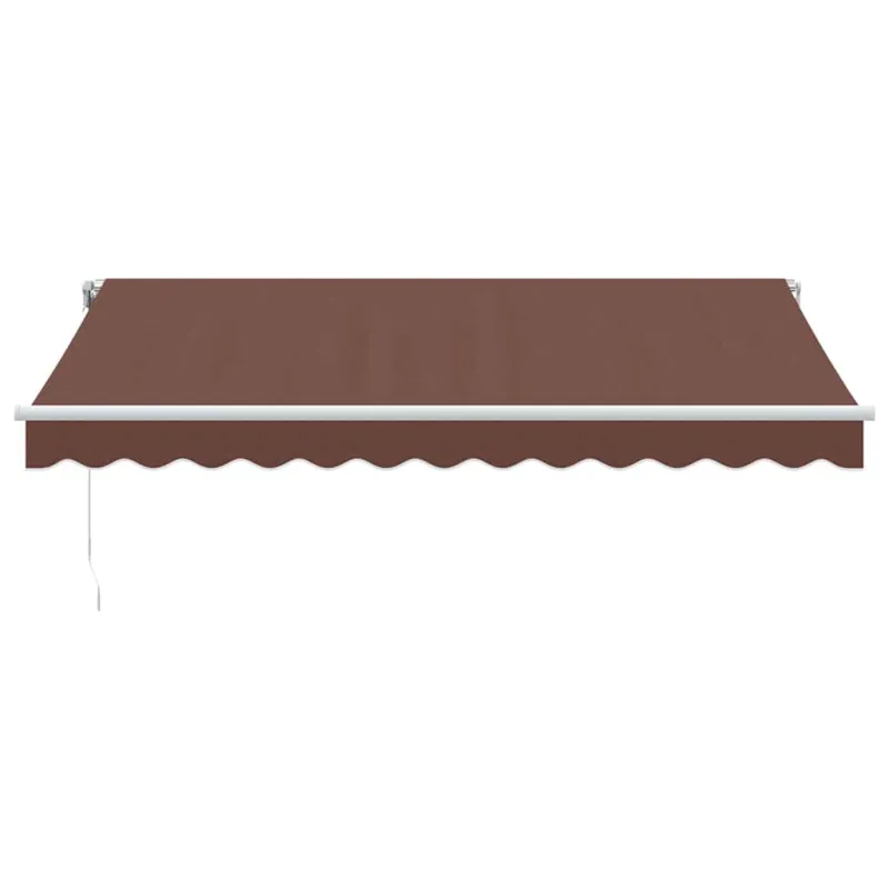 Rankiniu būdu ištraukiama markizė su LED, ruda, 350x250cm