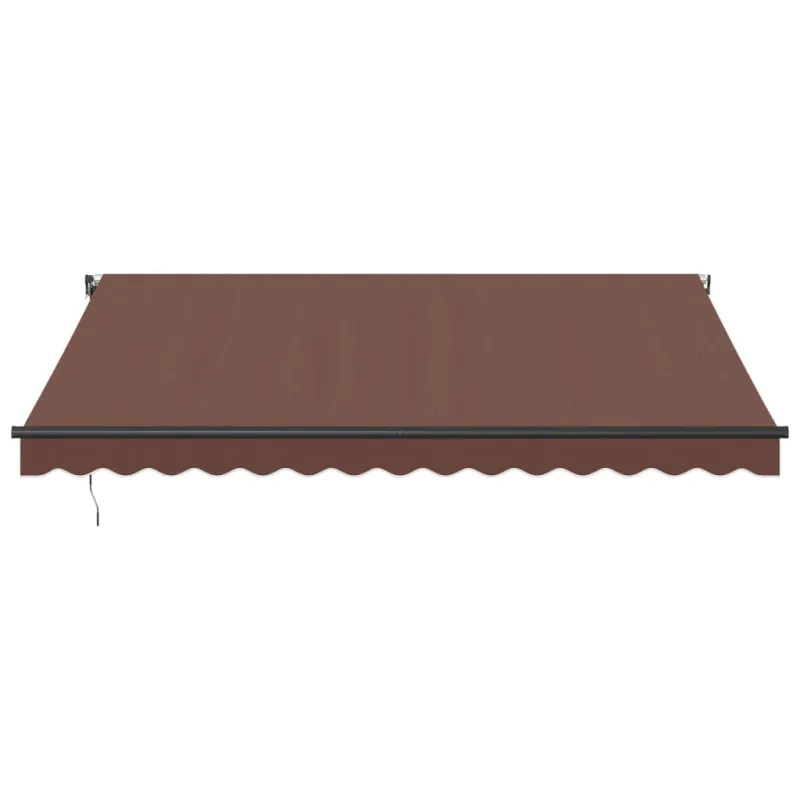 Automatinė ištraukiama markizė su LED, rudos spalvos, 400x350cm