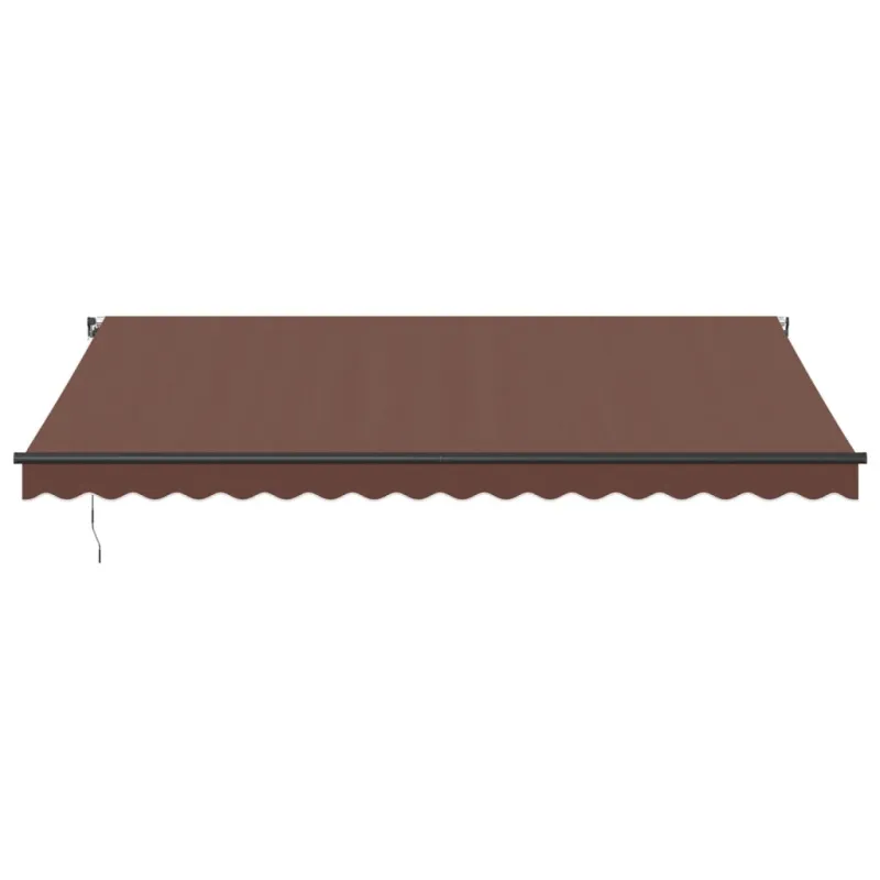 Rankiniu būdu ištraukiama markizė su LED, ruda, 450x350cm
