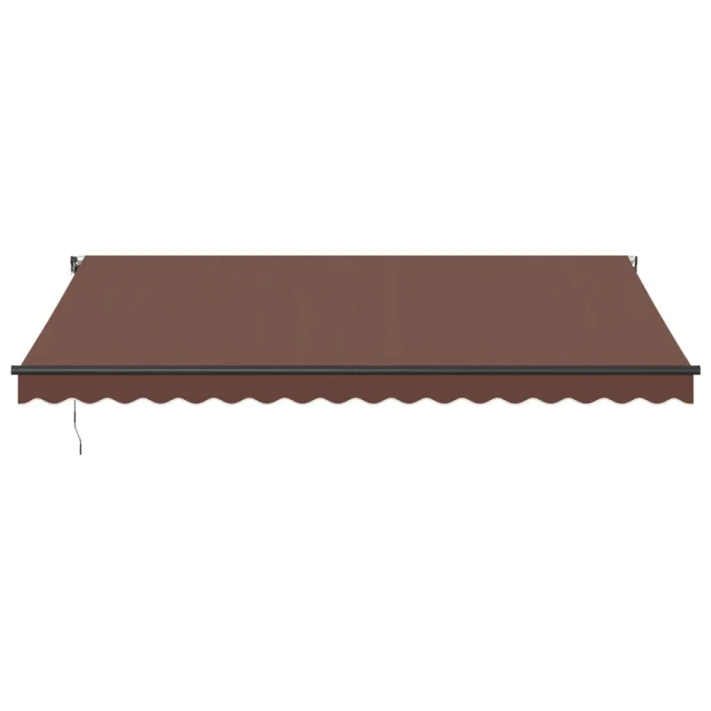 Automatinė ištraukiama markizė su LED, rudos spalvos, 450x350cm