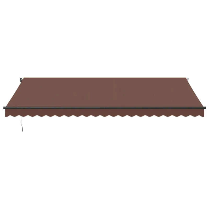 Automatinė ištraukiama markizė su LED, rudos spalvos, 500x350cm