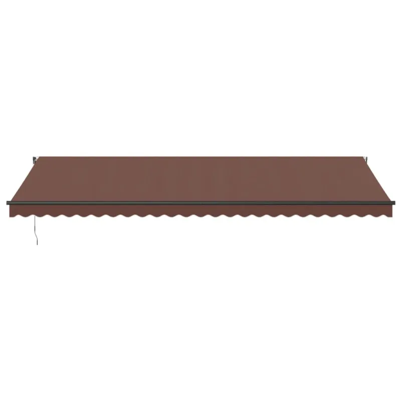 Automatinė ištraukiama markizė su LED, rudos spalvos, 600x350cm