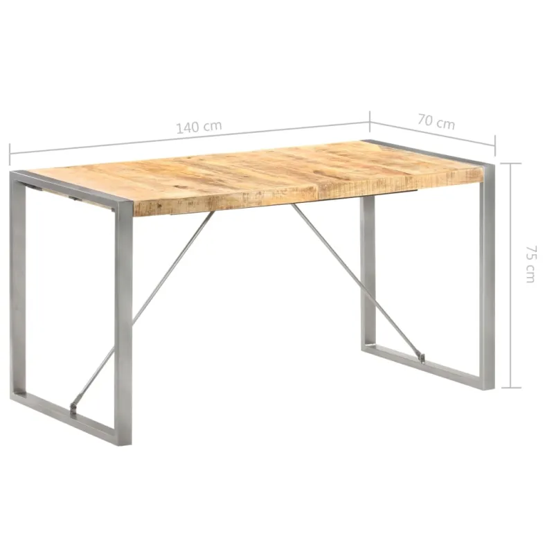 Valgomojo stalas, 140x70x75cm, mango medienos masyvas