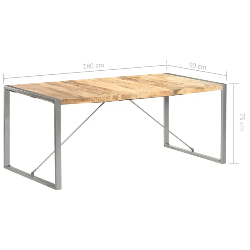 Valgomojo stalas, 180x90x75cm, mango medienos masyvas