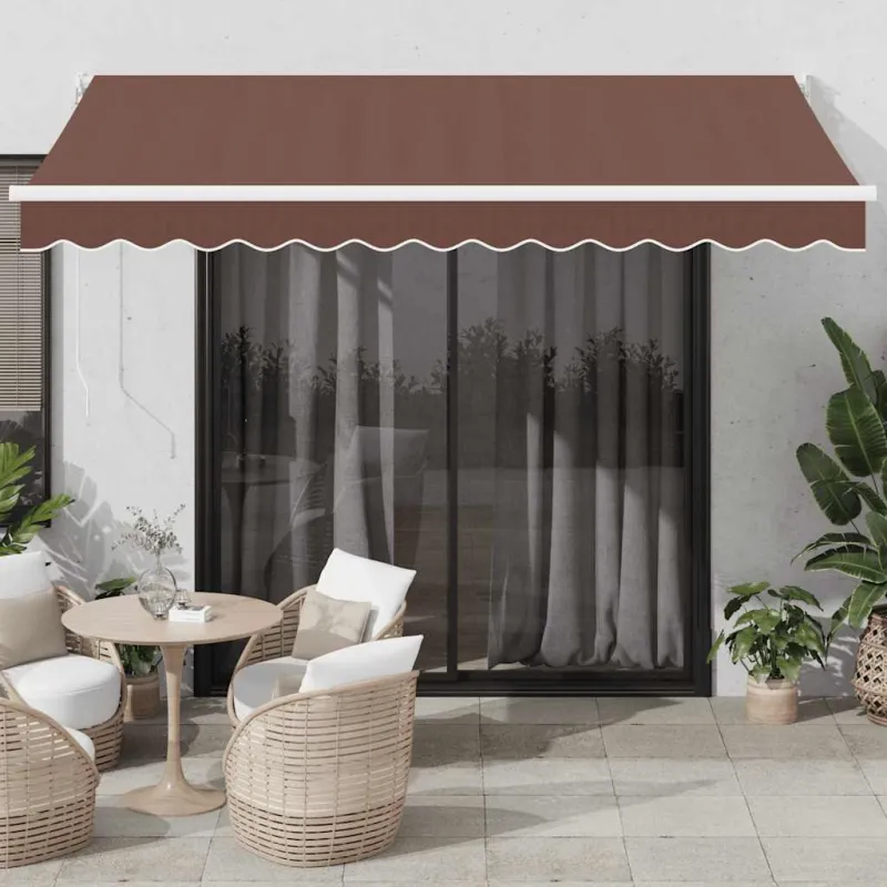 Automatinė ištraukiama markizė, rudos spalvos, 350x250cm