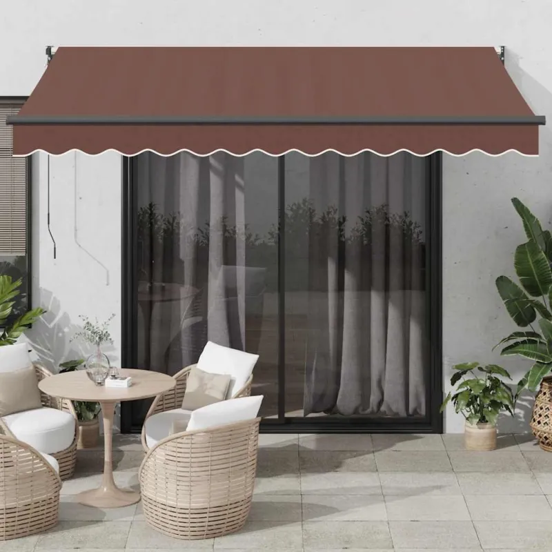 Automatinė ištraukiama markizė, rudos spalvos, 350x250cm