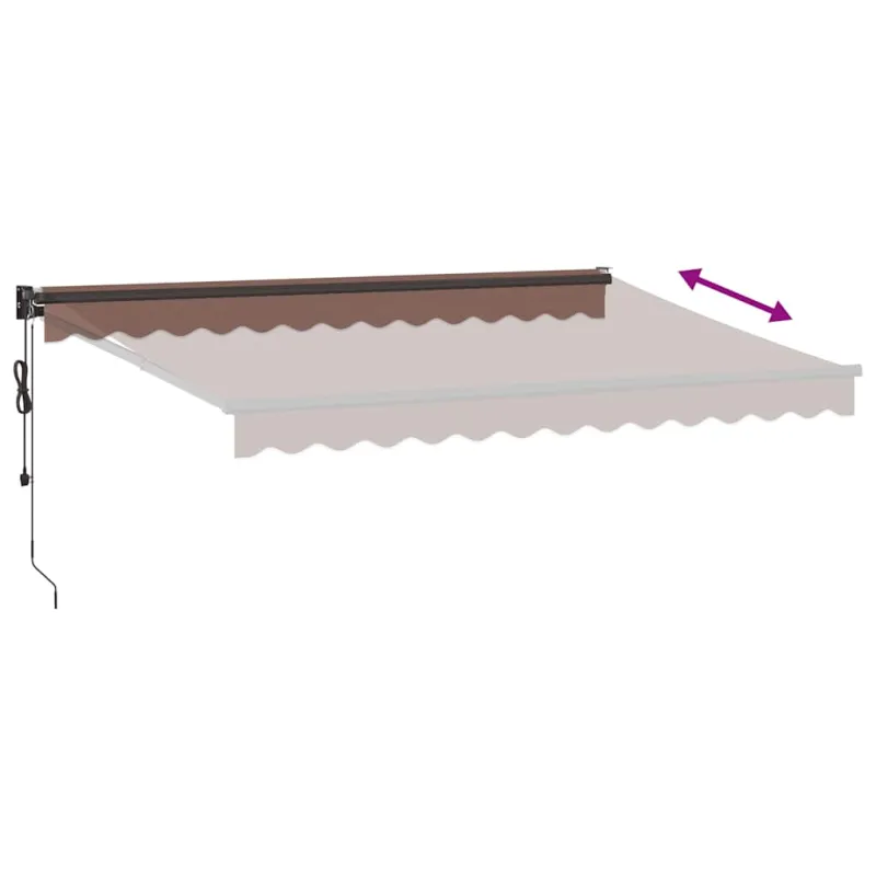Automatinė ištraukiama markizė, rudos spalvos, 350x250cm