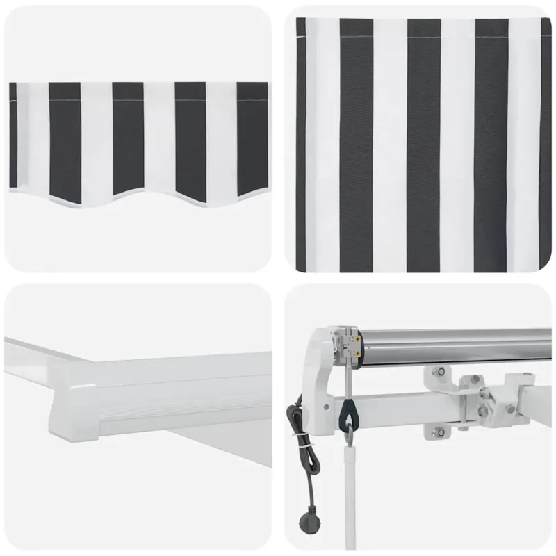 Automatinė ištraukiama markizė, antracito ir balta, 300x250cm