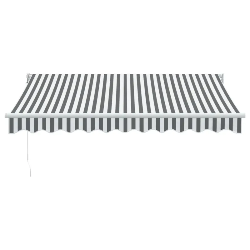 Ištraukiama markizė, antracito/balta, 3x2,5m, audinys/aliuminis