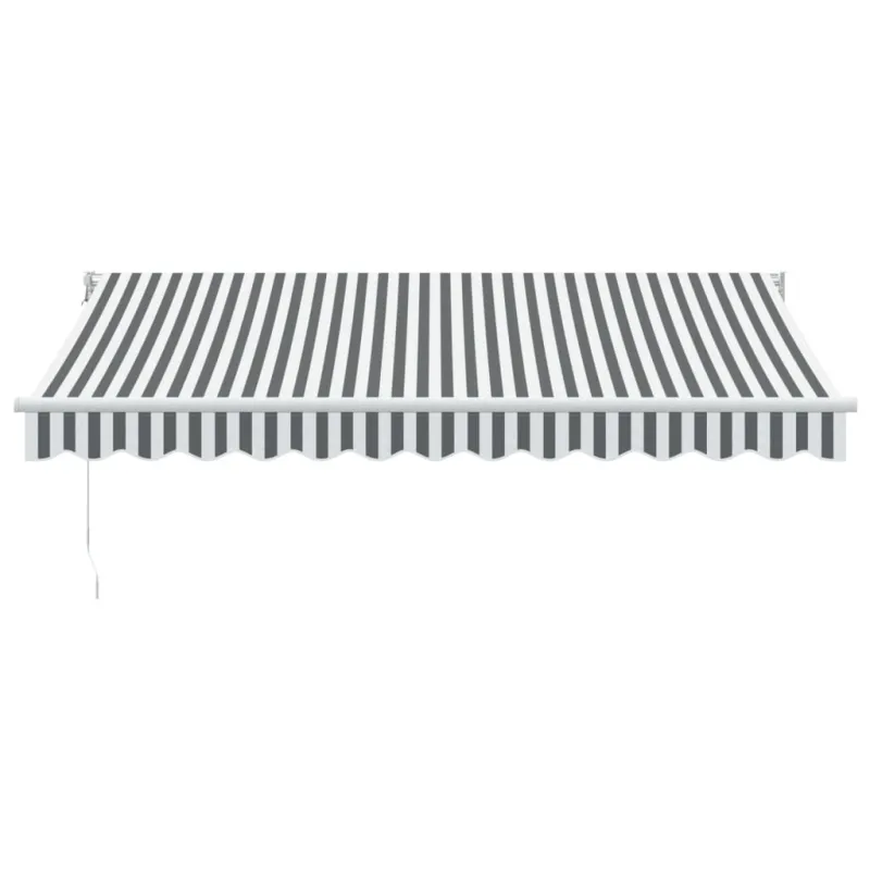 Ištraukiama markizė, antracito/balta, 3,5x2,5m, audinys