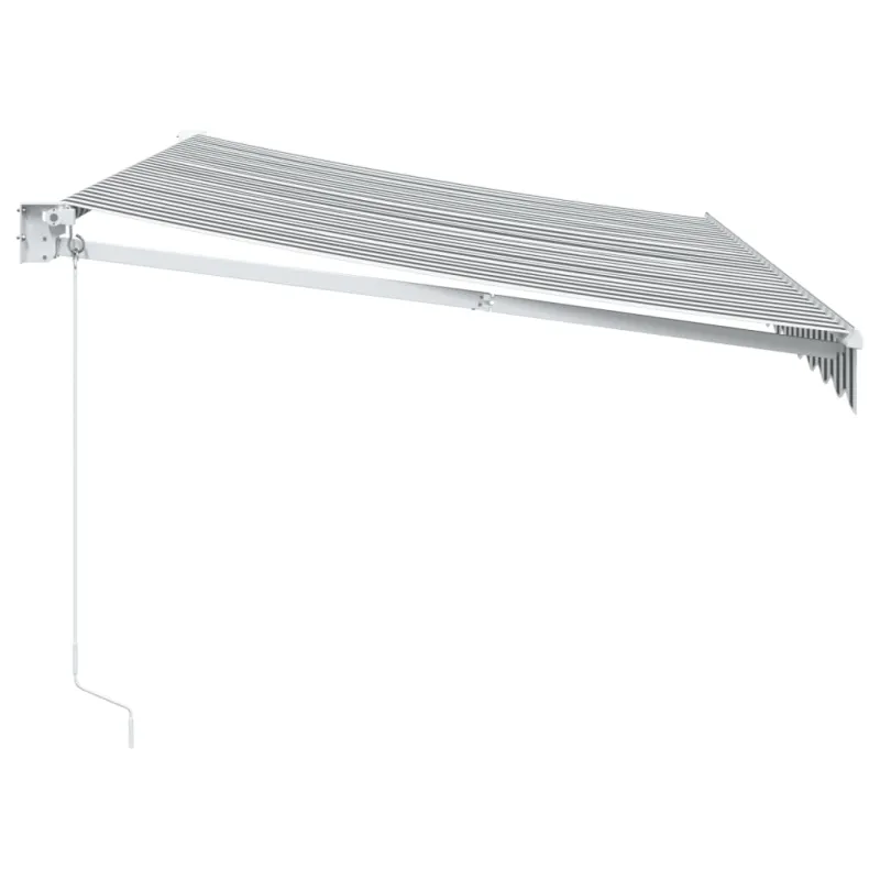Ištraukiama markizė, antracito/balta, 3,5x2,5m, audinys