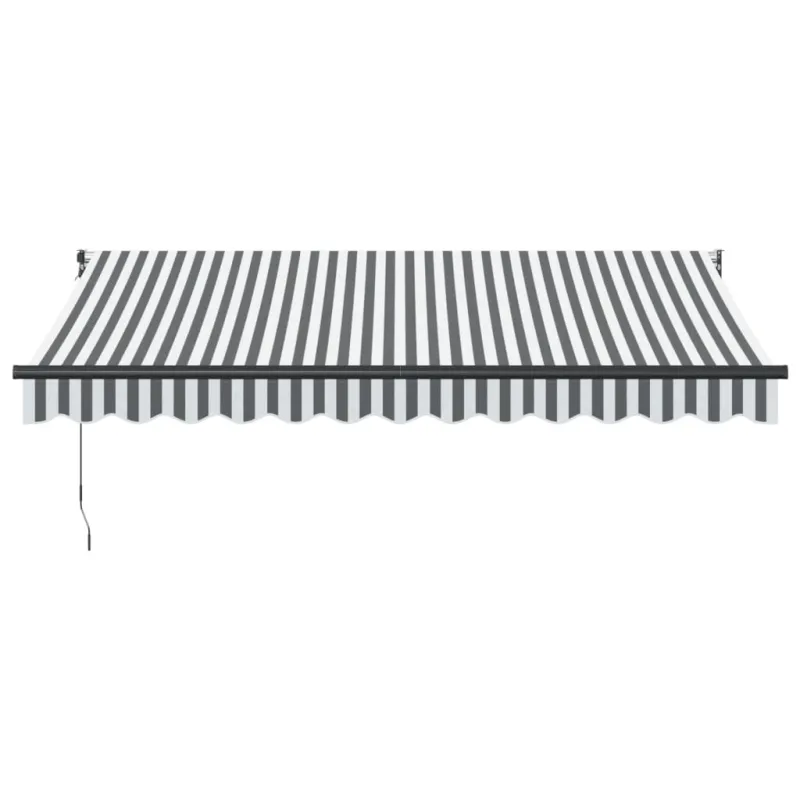 Ištraukiama markizė, antracito/balta, 3,5x2,5m, audinys