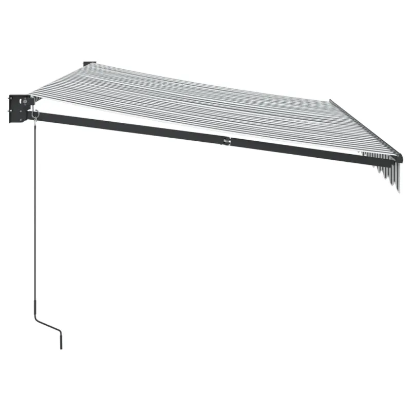 Ištraukiama markizė, antracito/balta, 3,5x2,5m, audinys