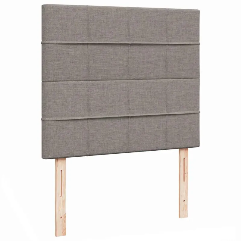 Osmanų lova su čiužiniu ir LED, taupe sp., 120x190cm, audinys