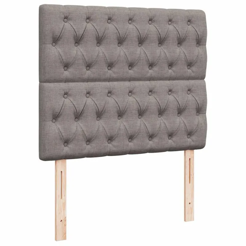 Osmanų lova su čiužiniu ir LED, taupe sp., 120x190cm, audinys
