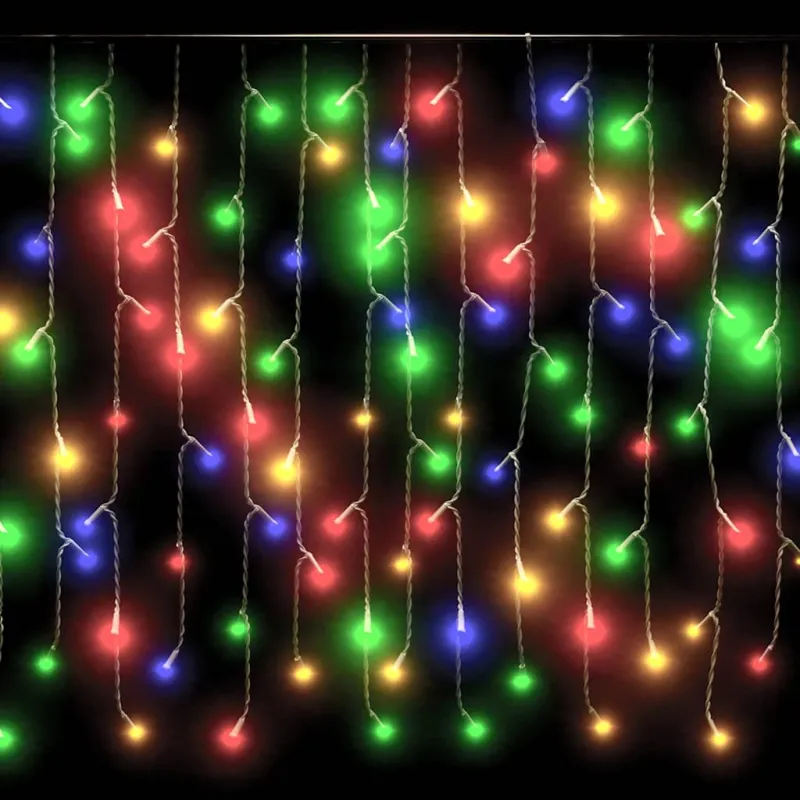 LED girlianda varvekliai, 10m, 400 spalvotų LED, 8 funkcijos