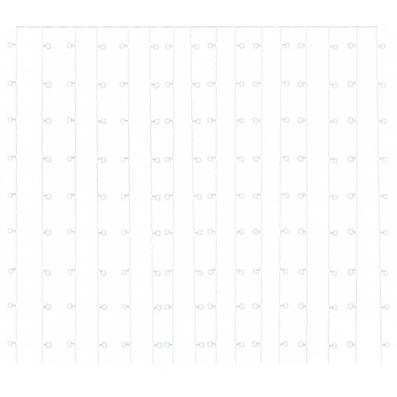 LED lempučių užuolaida, 3x3m, 300 šaltų baltų LED lempučių