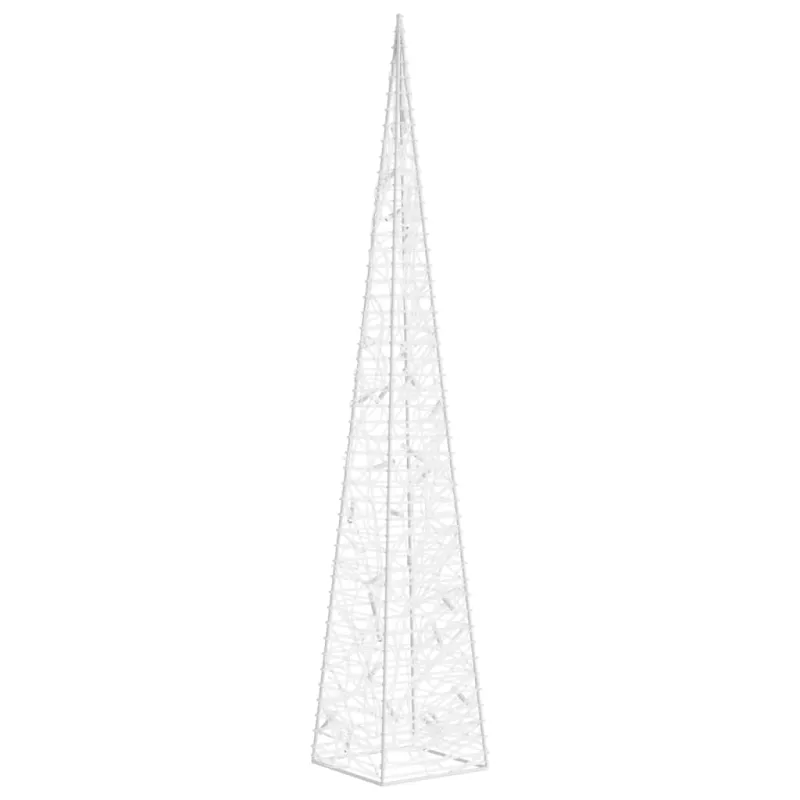 Akrilinė LED dekoracija kūgis, mėlynos spalvos, 60cm